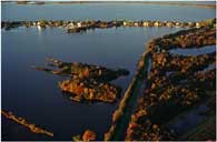 Water landscape, autumn